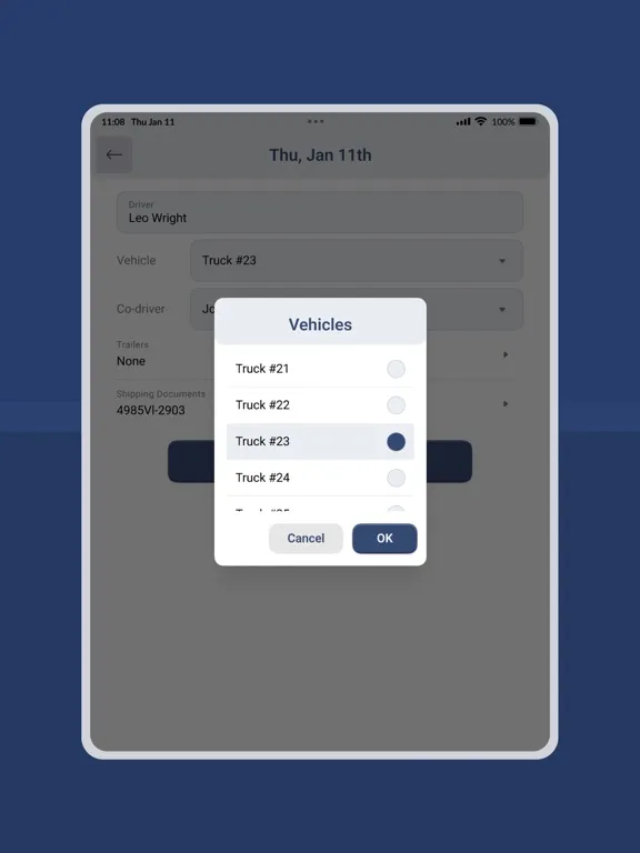 Tangkapan skrin SPEEDLINE ELD iPad 