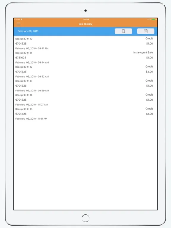 Tangkapan layar Smart POS Belize iPad 