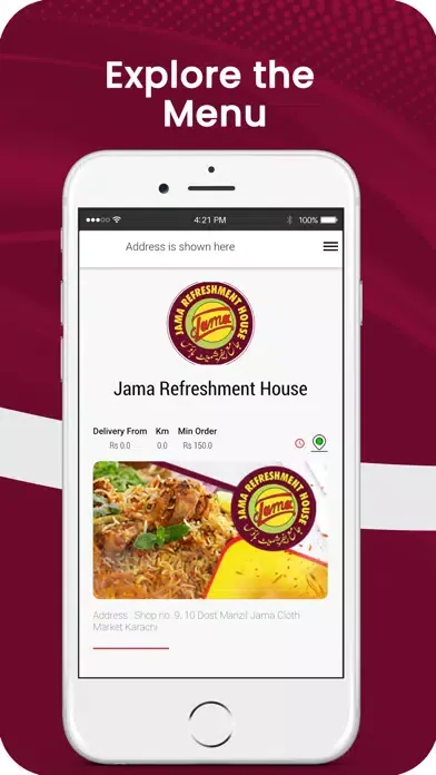 Tangkapan skrin Jama Refreshment House