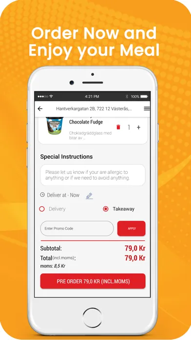 Milano Pizzeria App Screenshots