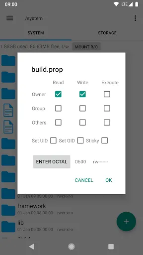 Captures d'écran de Root Explorer