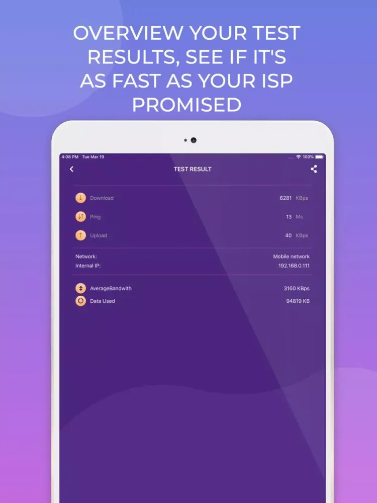 تصاویر Speedster: Internet Speed Tool iPad 