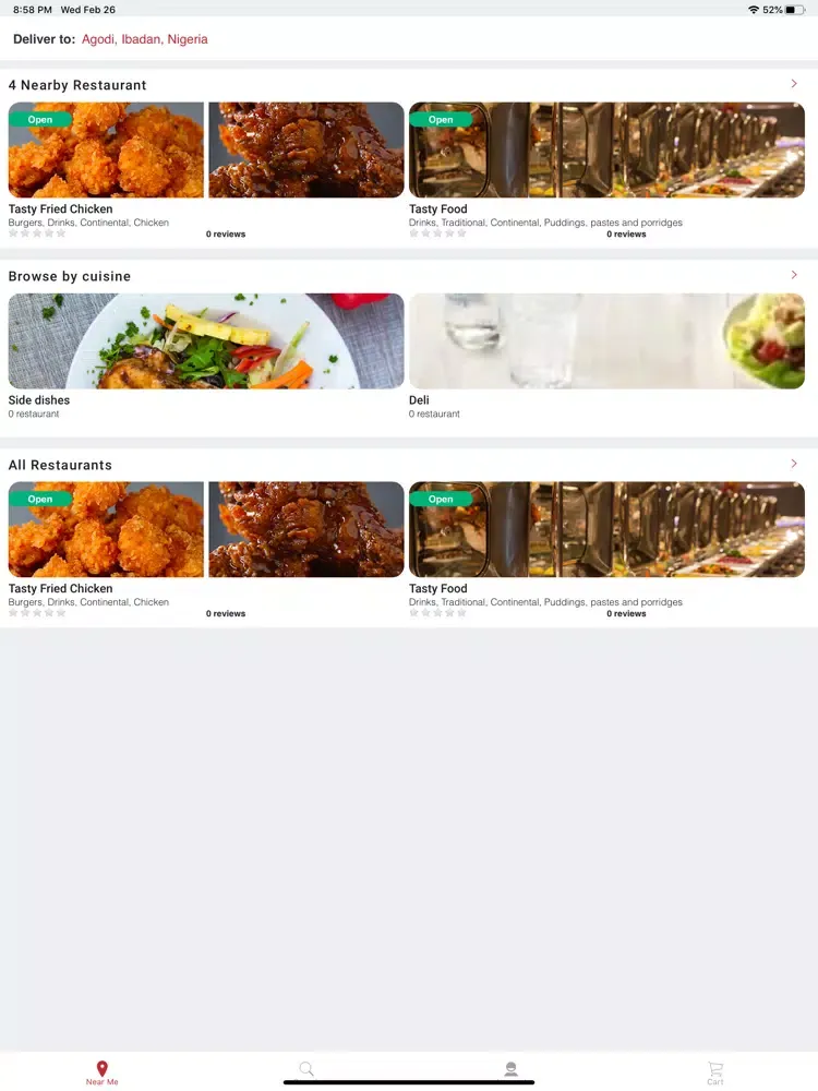 Скриншоты Speedy Eats Customer App iPad 