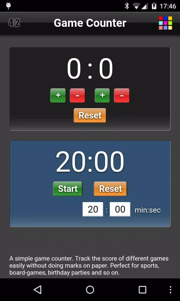 Capturas de tela do Game Counter Lite