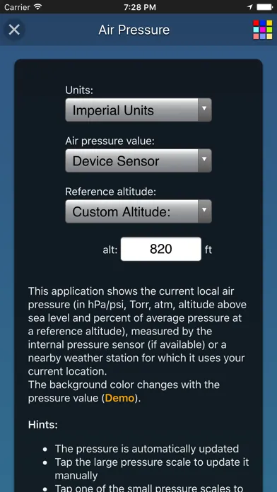 Captures d'écran de Air Pressure Free