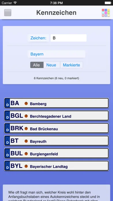Kennzeichen سکرین شاٹس