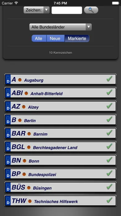 Kennzeichen سکرین شاٹس