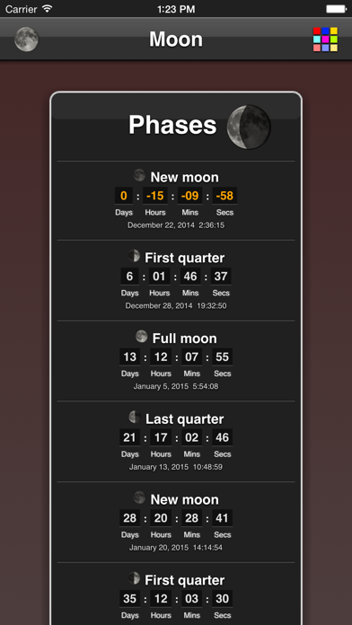 Скриншоты Moon Phases