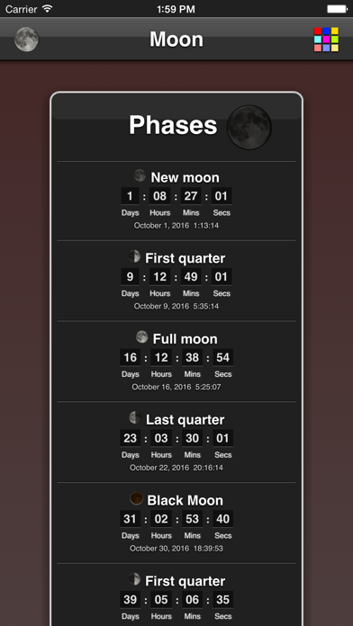 Скриншоты Moon Phases