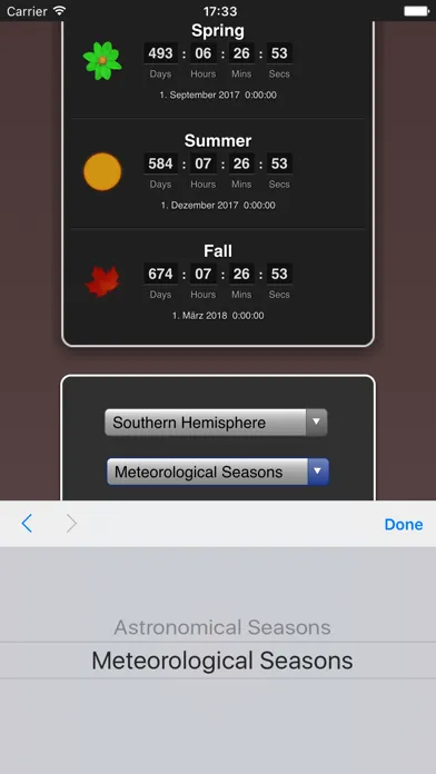 ภาพหน้าจอของ Seasons App