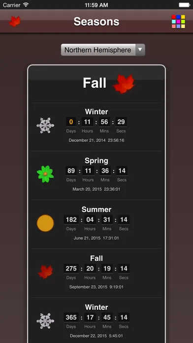 ภาพหน้าจอของ Seasons App