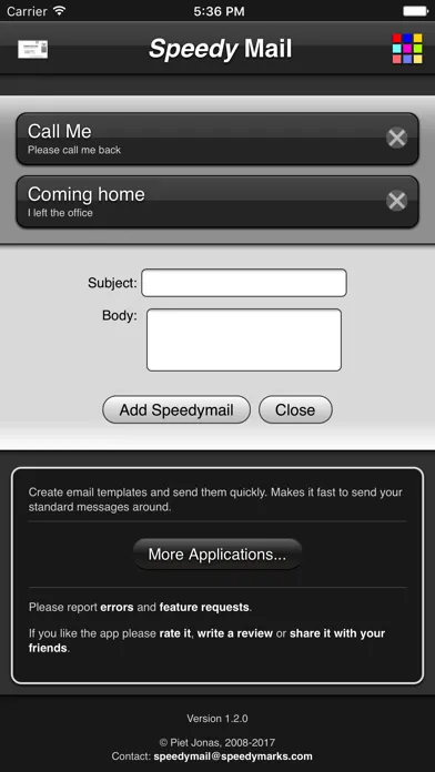 Speedy Mail سکرین شاٹس