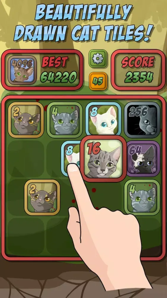 Zrzuty ekranu 2048 Cats