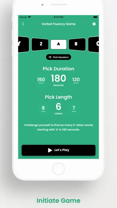 Zrzuty ekranu Verbal Fluency Game