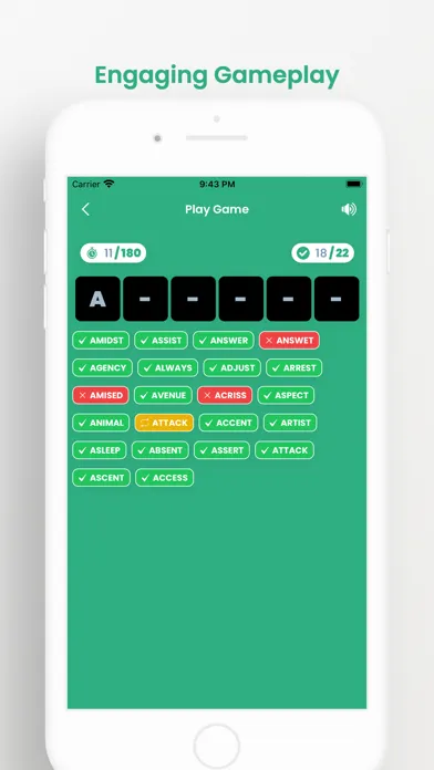 Zrzuty ekranu Verbal Fluency Game