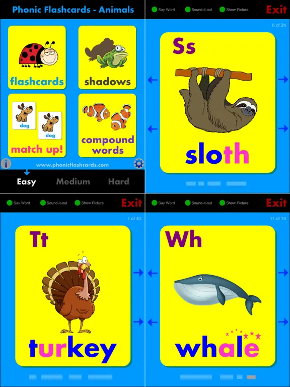 Screenshot di Phonic Flashcards - ANIMALS iPad 