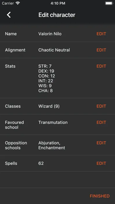 Spell Tracker (Pathfinder 1e) स्क्रीनशॉट