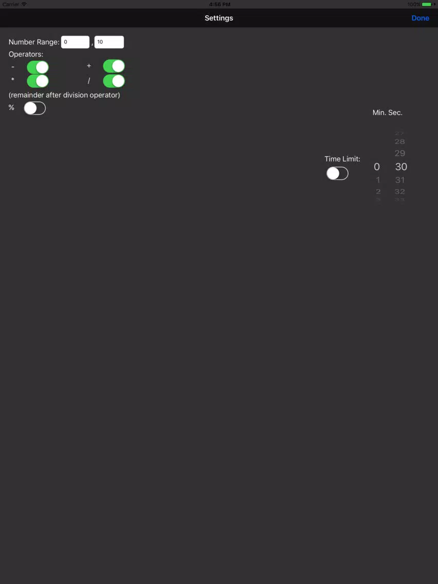 MathDash iPad  স্ক্রিনশট