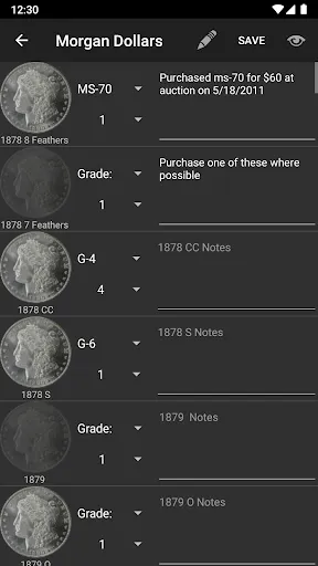 Capturas de pantalla de Coin Collection
