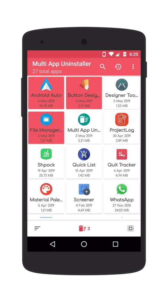 Ảnh chụp màn hình của Multi App Uninstaller