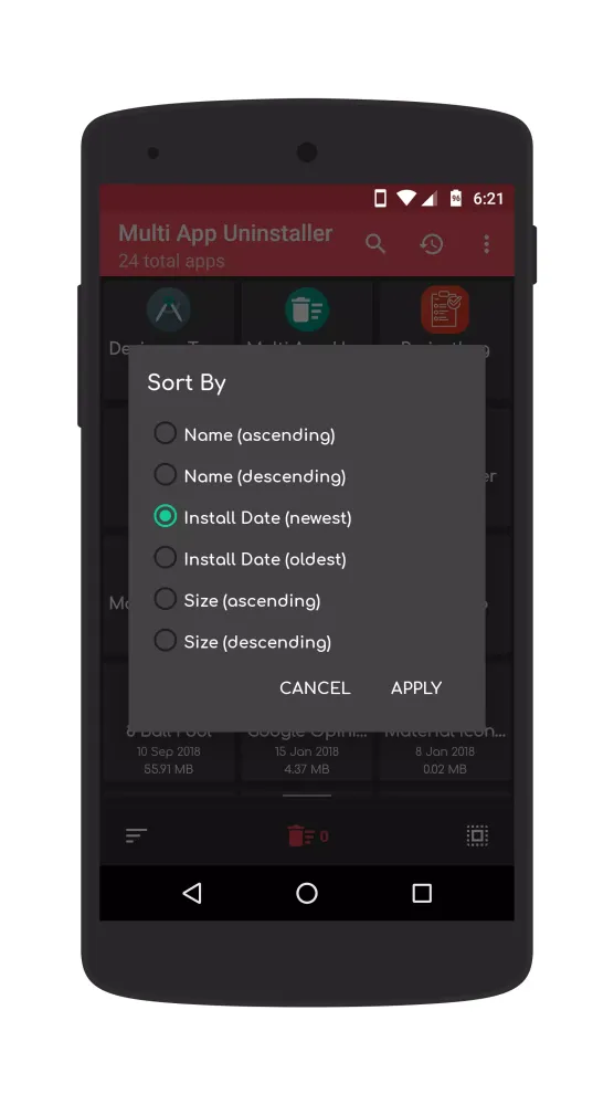 Ảnh chụp màn hình của Multi App Uninstaller