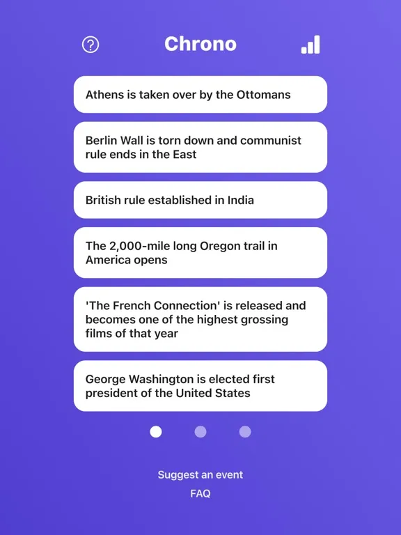 Chrono Game iPad  Screenshots