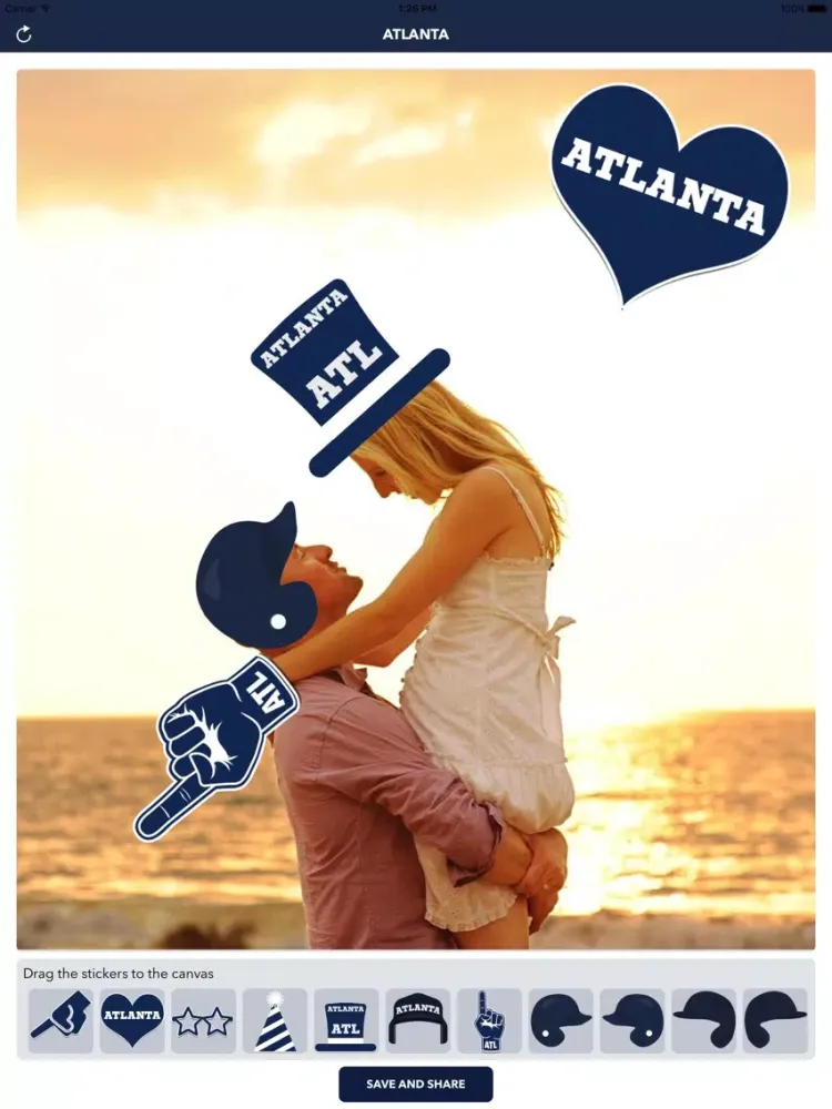 ภาพหน้าจอของ Atlanta Baseball Stickers & Emojis iPad 
