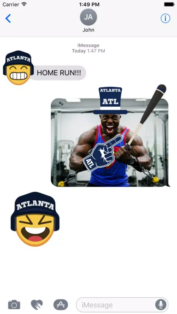 ภาพหน้าจอของ Atlanta Baseball Stickers & Emojis