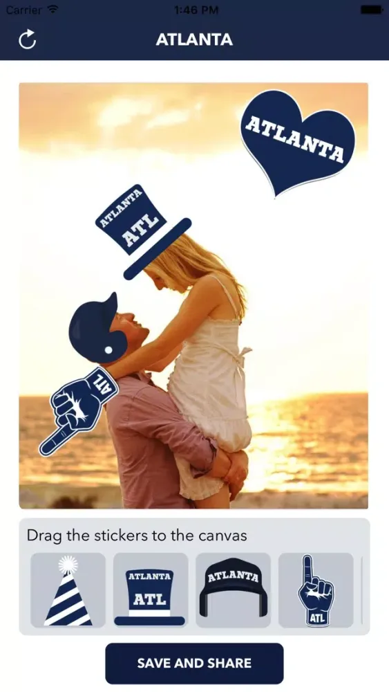 ภาพหน้าจอของ Atlanta Baseball Stickers & Emojis