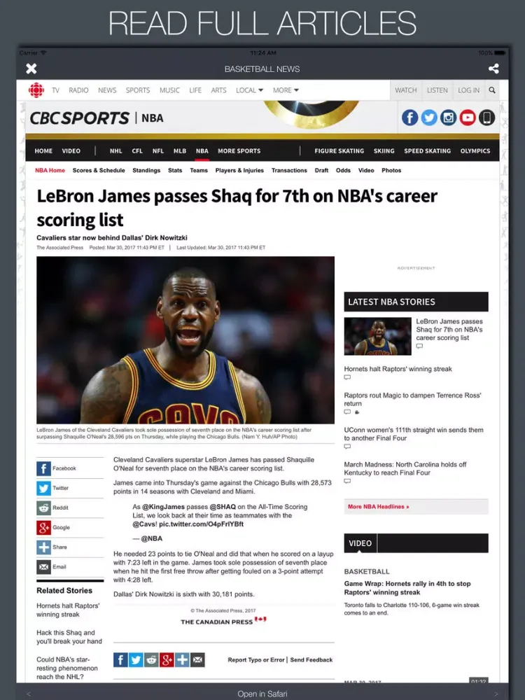Live Basketball News & Predictions iPad  Screenshots