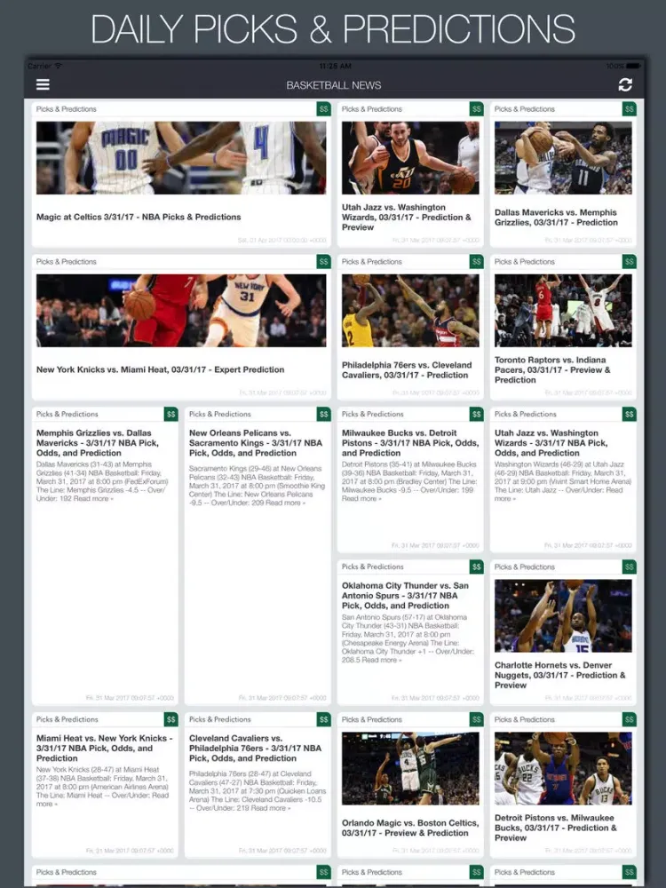 Live Basketball News & Predictions iPad  Screenshots