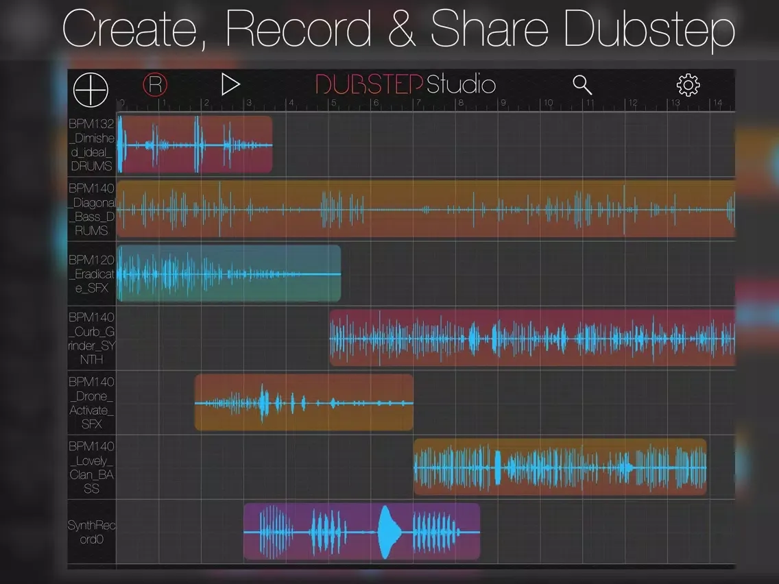 Ảnh chụp màn hình của Dubstep Studio 2: Create Dubstep Music iPad 