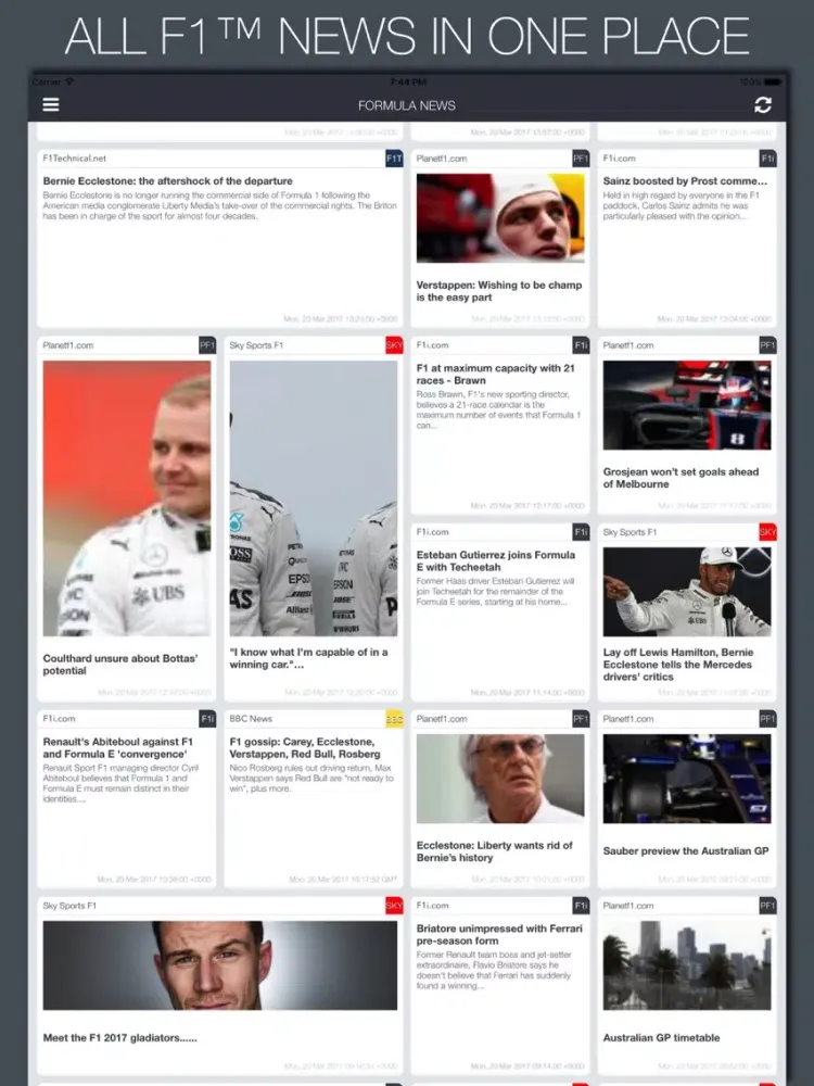 Formula News iPad  Screenshots