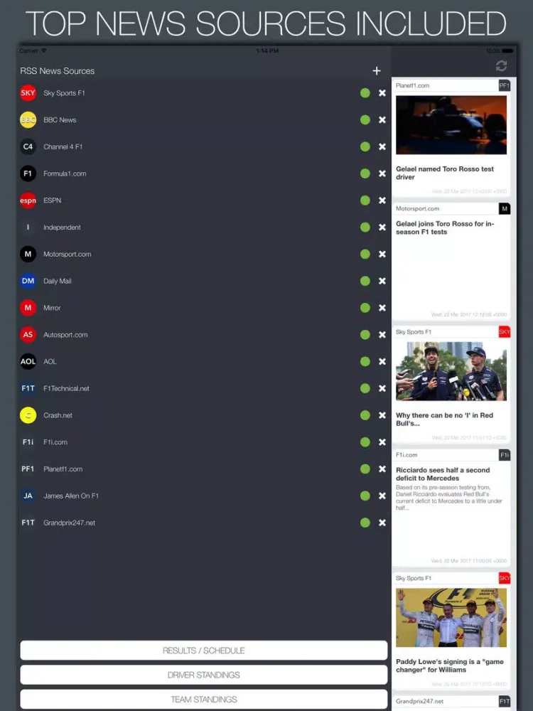 Formula News iPad  Screenshots