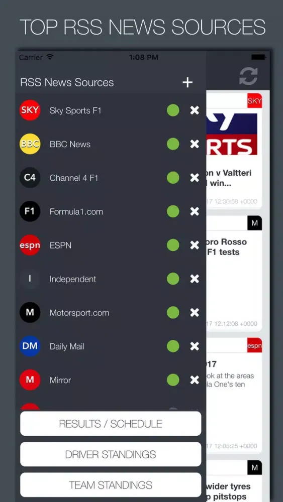 Formula News Screenshots