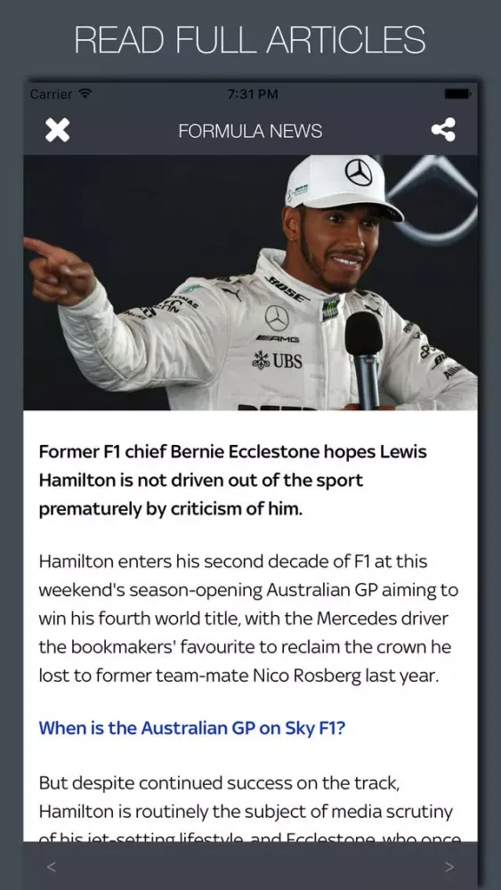 Formula News Screenshots