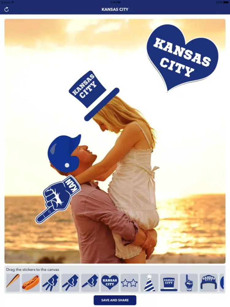 Kansas City Baseball Stickers & Emojis iPad  スクリーンショット