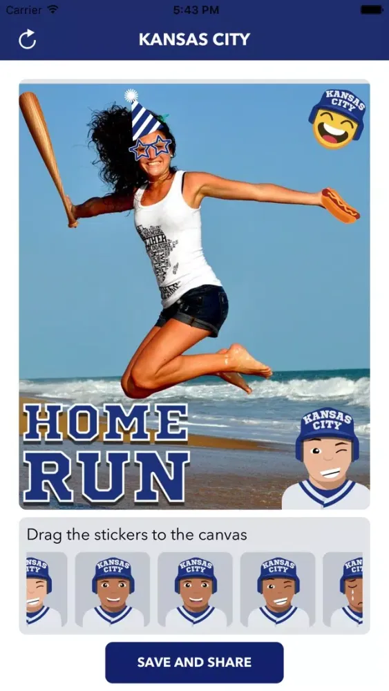 Kansas City Baseball Stickers & Emojis スクリーンショット