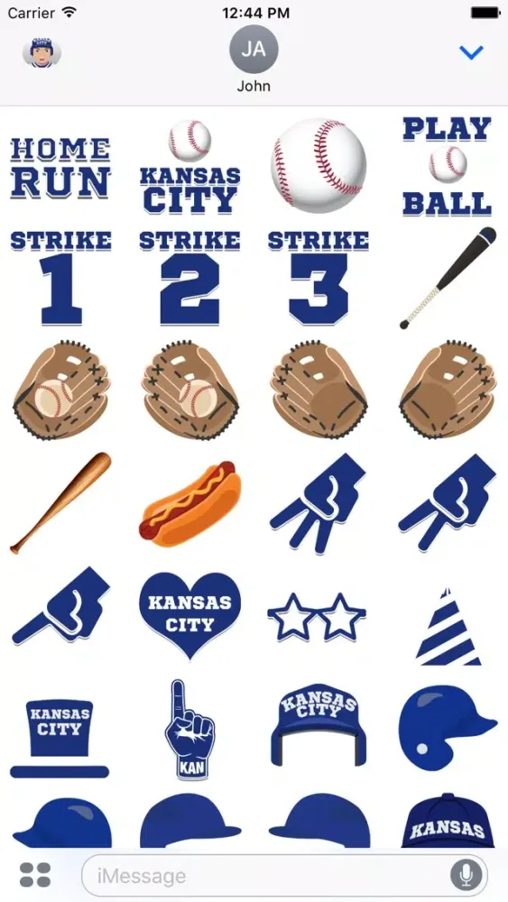 Kansas City Baseball Stickers & Emojis スクリーンショット