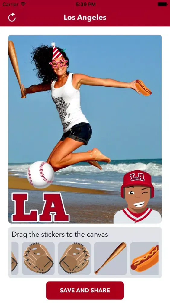 Captures d'écran de Los Angeles A Baseball Stickers & Emojis