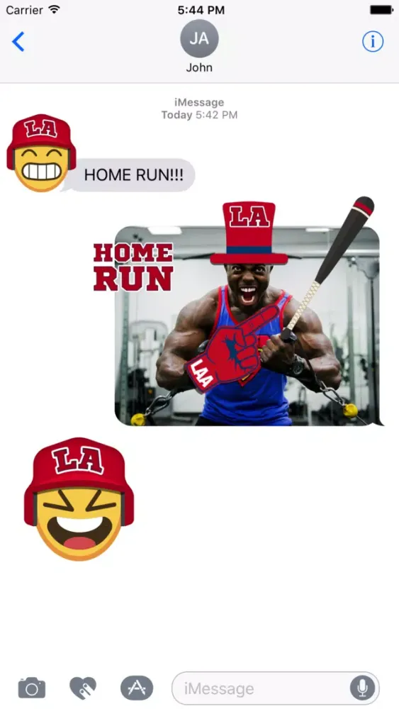 Captures d'écran de Los Angeles A Baseball Stickers & Emojis