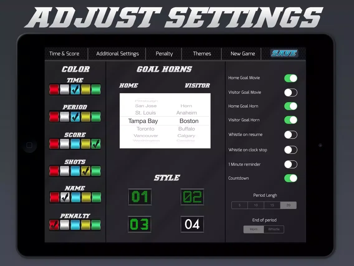 Hockey Scoreboard - Universal Hockey Scorekeeping iPad 應用截圖
