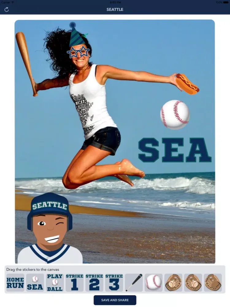 Seattle Baseball Stickers & Emojis iPad  سکرین شاٹس
