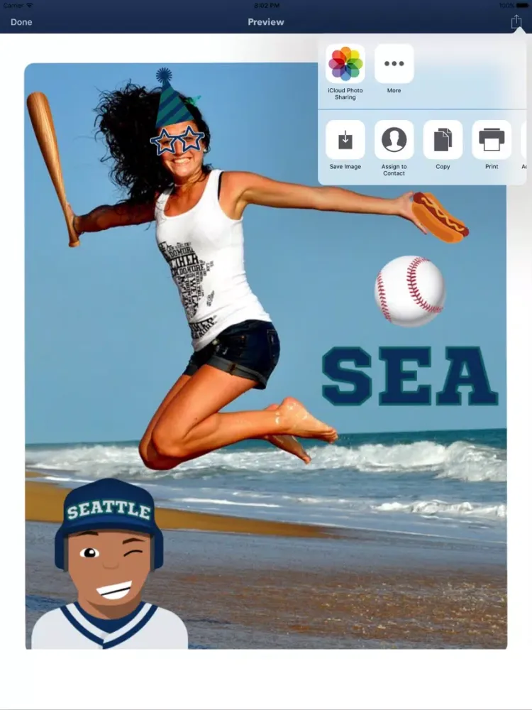 Seattle Baseball Stickers & Emojis iPad  سکرین شاٹس