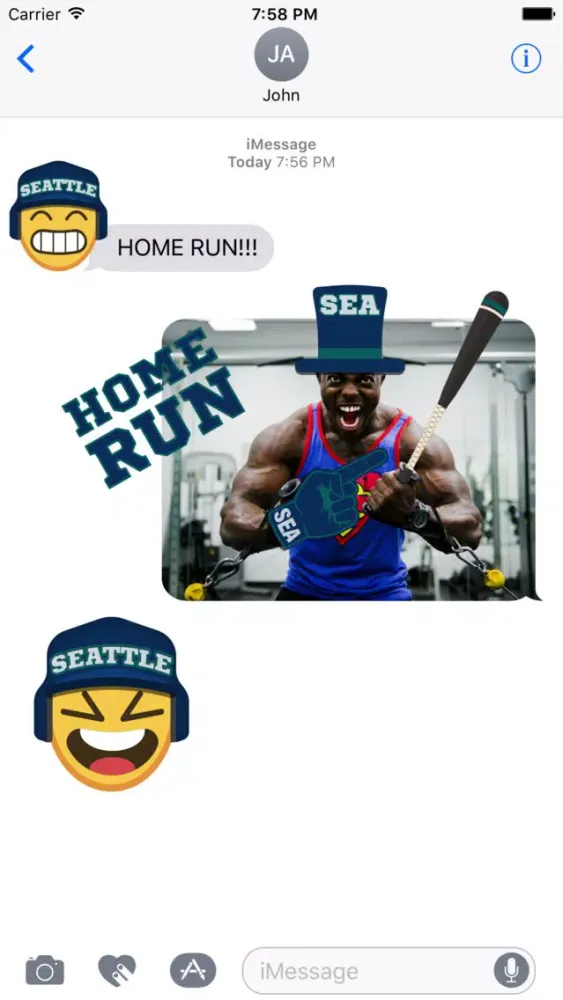 Seattle Baseball Stickers & Emojis سکرین شاٹس
