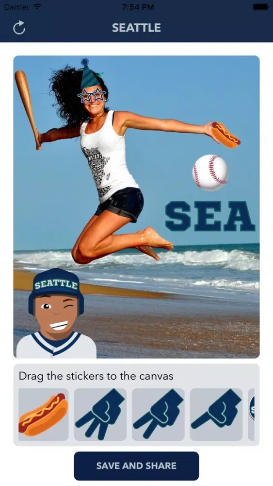 Seattle Baseball Stickers & Emojis سکرین شاٹس