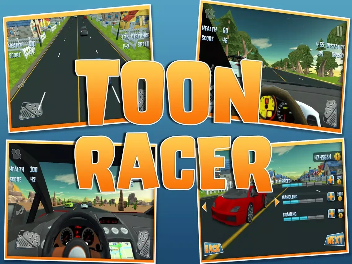 Toon Racer 2: 3D First Person Racing Game iPad  स्क्रीनशॉट