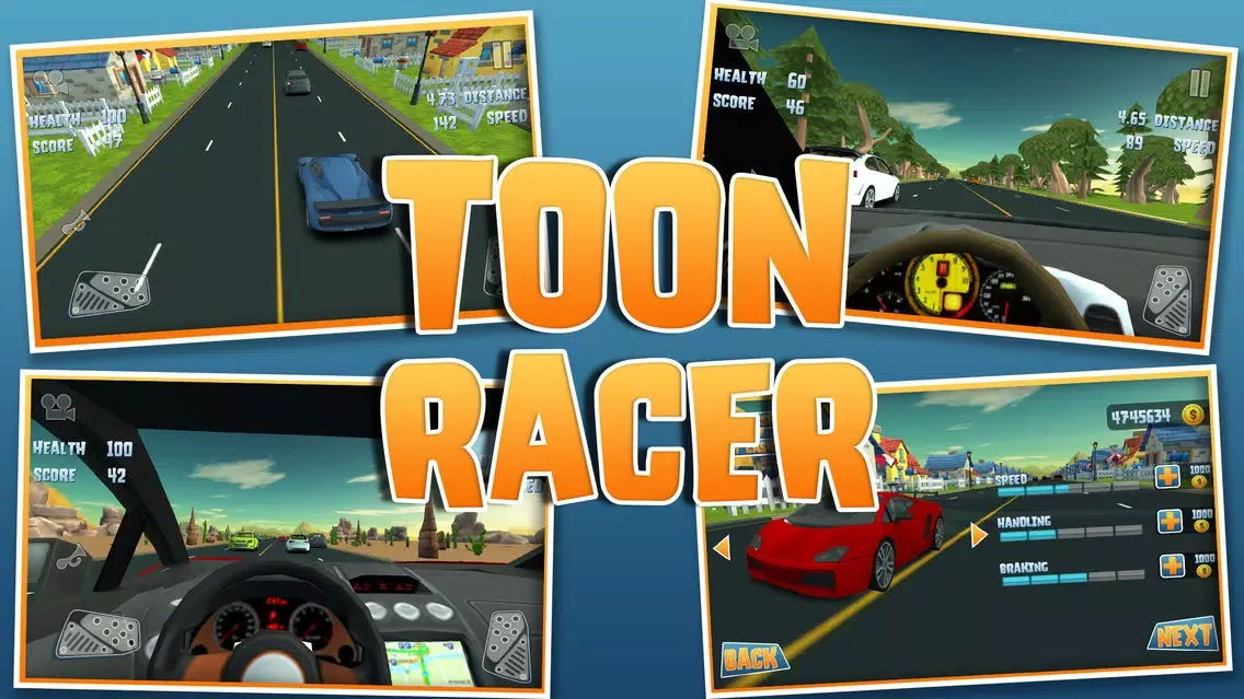 Toon Racer 2: 3D First Person Racing Game स्क्रीनशॉट