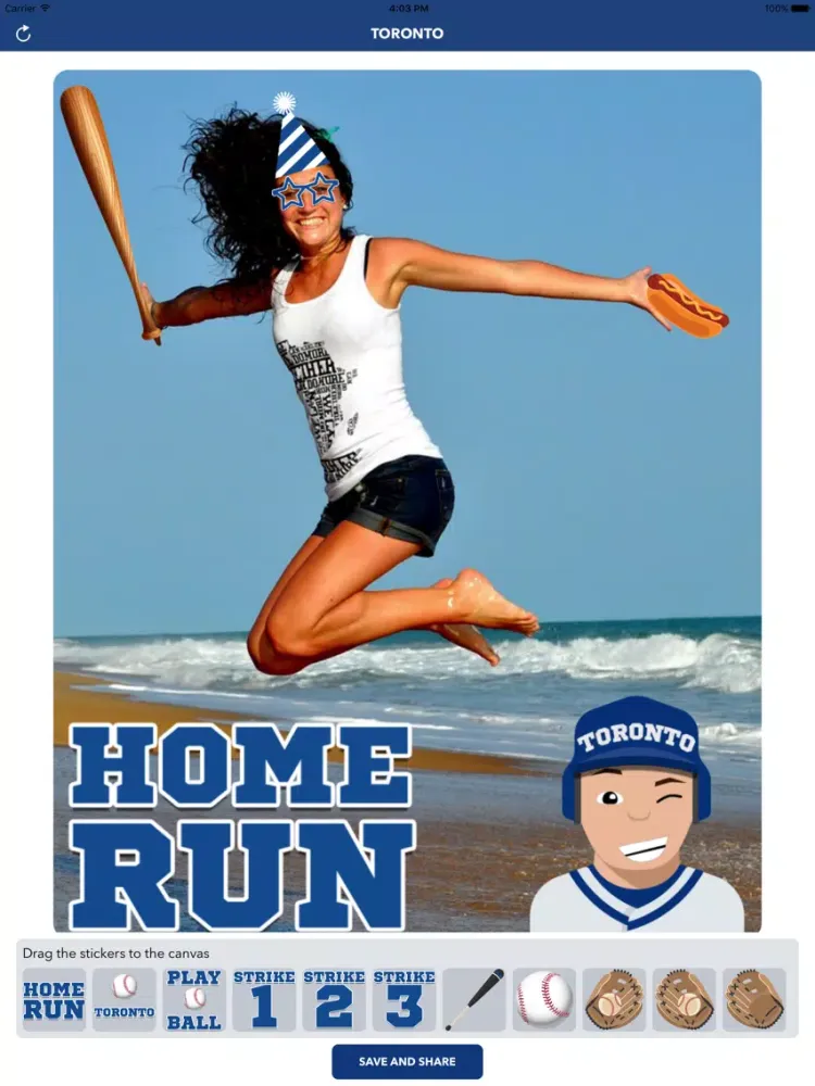 Toronto Baseball Stickers & Emojis iPad 應用截圖