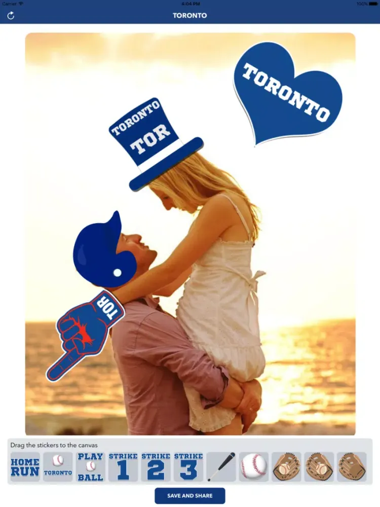 Toronto Baseball Stickers & Emojis iPad 應用截圖